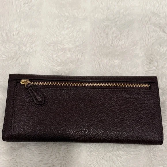 NEW Coach Dark Brown Leather Wallet - Picture 2 of 6